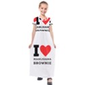 I love marijuana brownie Kids  Short Sleeve Maxi Dress View1