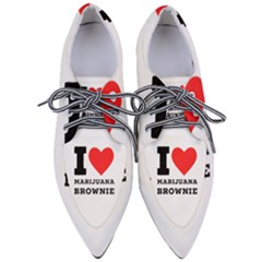 I Love Marijuana Brownie Pointed Oxford Shoes by ilovewhateva