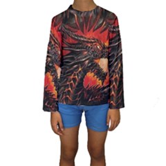 Dragon Kids  Long Sleeve Swimwear by Salman4z