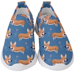 Corgi Patterns Kids  Slip On Sneakers by Salman4z