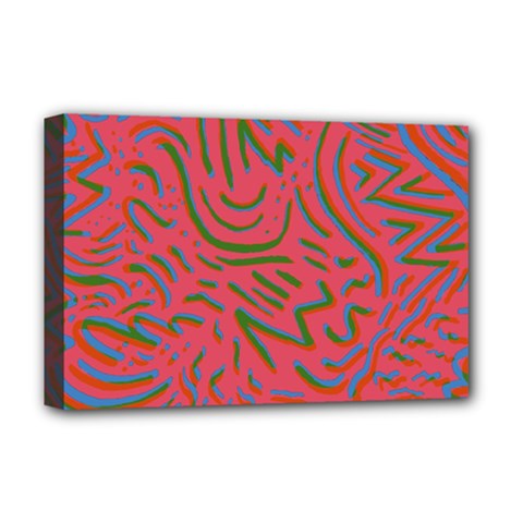 Pattern Saying Wavy Deluxe Canvas 18  X 12  (stretched) by Salman4z