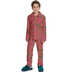 Pattern Saying Wavy Kids  Long Sleeve Velvet Pajamas Set by Salman4z