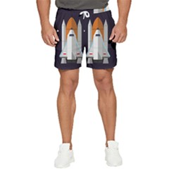 Rocket Space Universe Spaceship Men s Runner Shorts by Salman4z