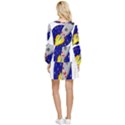 Rocket Ship Launch Vehicle Moon Tiered Long Sleeve Mini Dress View2