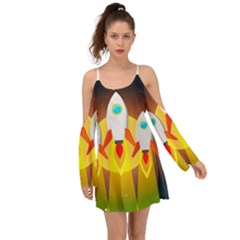 Rocket Take Off Missiles Cosmos Boho Dress by Salman4z