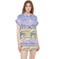 Vacation Island Sunset Sunrise Chiffon Lounge Set by Salman4z