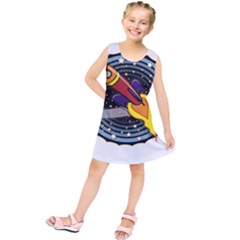 Rocket Space Clipart Illustrator Kids  Tunic Dress by Salman4z