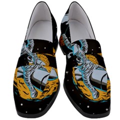 Astronaut Planet Space Science Women s Chunky Heel Loafers by Salman4z