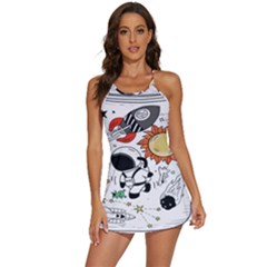 Astronaut Drawing Planet 2-in-1 Flare Activity Dress by Salman4z