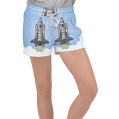 Rocket Shuttle Spaceship Science Women s Velour Lounge Shorts by Salman4z