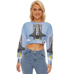 Rocket Shuttle Spaceship Science Lightweight Long Sleeve Sweatshirt by Salman4z