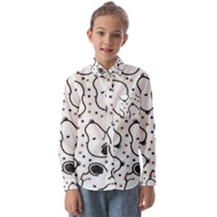 Dog Pattern Kids  Long Sleeve Shirt by Salman4z