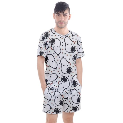 Dog Pattern Men s Mesh Tee And Shorts Set by Salman4z