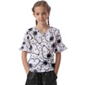 Dog Pattern Kids  V-Neck Horn Sleeve Blouse View1