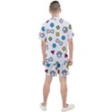 Dog Paw Seamless Pattern Footprint Bone Men s Mesh Tee and Shorts Set View2