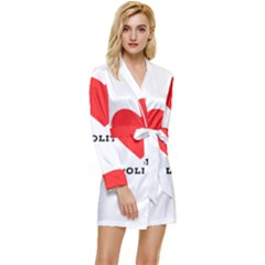 I Love Cosmopolitan  Long Sleeve Satin Robe by ilovewhateva