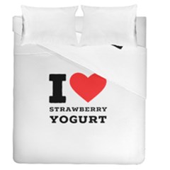 I Love Strawberry Yogurt Duvet Cover Double Side (queen Size) by ilovewhateva