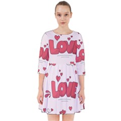 Hand Drawn Valentines Day Element Collection Smock Dress by Salman4z