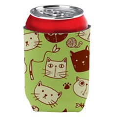 Cute Hand Drawn Cat Seamless Pattern Can Holder by Salman4z