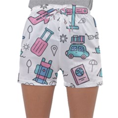 Transportation Seamless Pattern Sleepwear Shorts by Salman4z