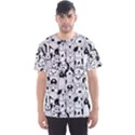 Seamless-pattern-with-black-white-doodle-dogs Men s Sport Mesh Tee View1