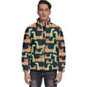 Seamless-pattern-with-cats Men s Puffer Bubble Jacket Coat View1