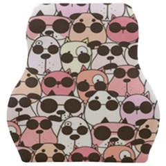 Cute-dog-seamless-pattern-background Car Seat Velour Cushion  by Salman4z