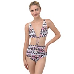 Cute-dog-seamless-pattern-background Tied Up Two Piece Swimsuit by Salman4z