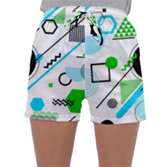 Geometric-shapes-background Sleepwear Shorts by Salman4z