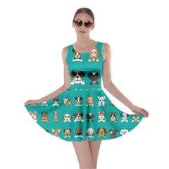 Different-type-vector-cartoon-dog-faces Skater Dress by Salman4z