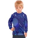 Classic-blue-background-abstract-style Kids  Hooded Pullover View1