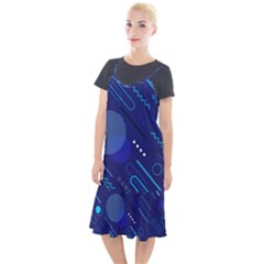 Classic-blue-background-abstract-style Camis Fishtail Dress by Salman4z