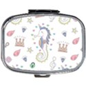 Seamless-pattern-cute-unicorn-cartoon-hand-drawn Mini Square Pill Box View1