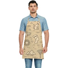 Egyptian-seamless-pattern-symbols-landmarks-signs-egypt Kitchen Apron by Salman4z