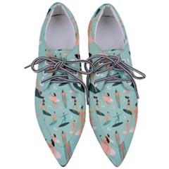 Beach-surfing-surfers-with-surfboards-surfer-rides-wave-summer-outdoors-surfboards-seamless-pattern- Pointed Oxford Shoes by Salman4z