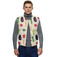 Vegetables Men s Short Button Up Puffer Vest	 by SychEva