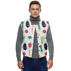 Vegetable Men s Short Button Up Puffer Vest	 by SychEva