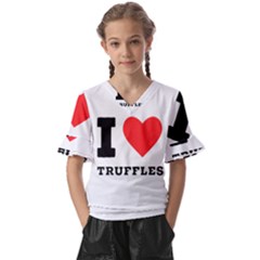 I Love Truffles Kids  V-neck Horn Sleeve Blouse by ilovewhateva