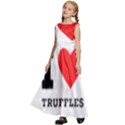 I love truffles Kids  Satin Sleeveless Maxi Dress View2