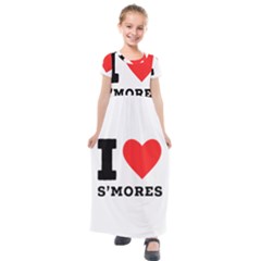 I Love S’mores  Kids  Short Sleeve Maxi Dress by ilovewhateva