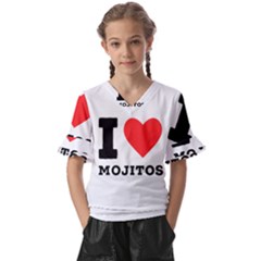 I Love Mojitos  Kids  V-neck Horn Sleeve Blouse by ilovewhateva