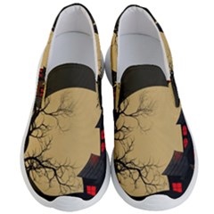 Halloween Moon Haunted House Full Moon Dead Tree Men s Lightweight Slip Ons by Ravend