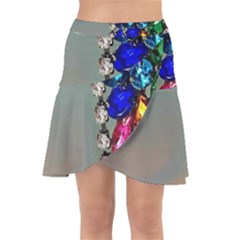 Colorful Diamonds Wrap Front Skirt by Sparkle