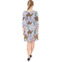 Camels-cactus-desert-pattern Quarter Sleeve Front Wrap Dress View2