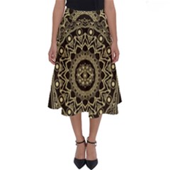 Hamsa-hand-drawn-symbol-with-flower-decorative-pattern Perfect Length Midi Skirt by Salman4z