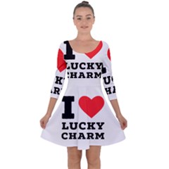 I Love Lucky Charm Quarter Sleeve Skater Dress by ilovewhateva