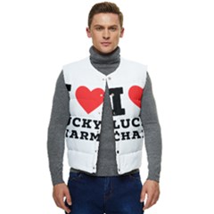 I Love Lucky Charm Men s Short Button Up Puffer Vest	 by ilovewhateva