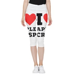 I Love Apple Crisp Inside Out Lightweight Velour Capri Leggings  by ilovewhateva