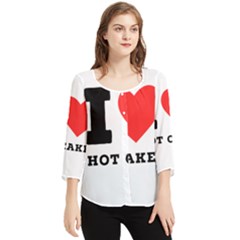 I Love Hot Cakes Chiffon Quarter Sleeve Blouse by ilovewhateva