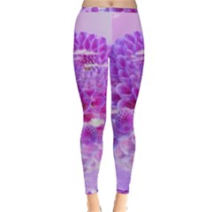 Dahlia Blossom Bloom Dahlias Fall Inside Out Leggings by danenraven